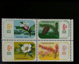 1969 6c International Botanical Congress, Block of 4 Scott 1376-79 Mint F/VF NH