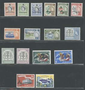 1962-63 JAMAICA - Elizabeth II - Independence - Stanley Gibbons #181-96 - 16 Val