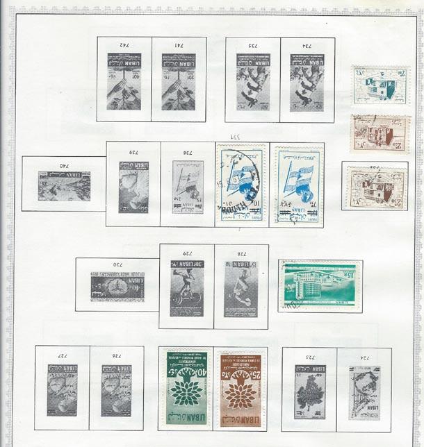 Lebanon '50//'60 issues. Mounted collection on album pages [M/U]