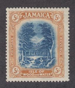 Jamaica Sc 99 MLH. 1923 5sh Isle of Wood & Water, watermark 4, F-VF