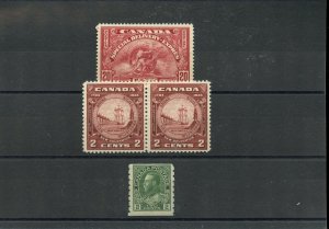 20 sp del MNH, 2x2c NB MH, 2c Admiral coil MNH Cat $55 Canada mint