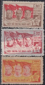 N. Viet Nam   Scott # 6-8    MNH