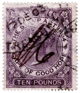 (I.B) Cape of Good Hope Revenue : Stamp Duty £10 (1873)