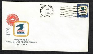 1396 Postal Service Unaddressed FDC with Youngstown Ohio cancel