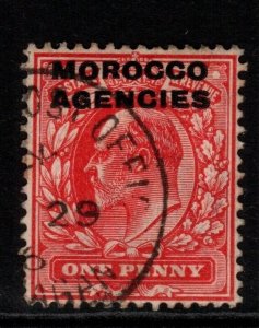 MOROCCO AGENCIES SG32 1907 1d SCARLET FINE USED