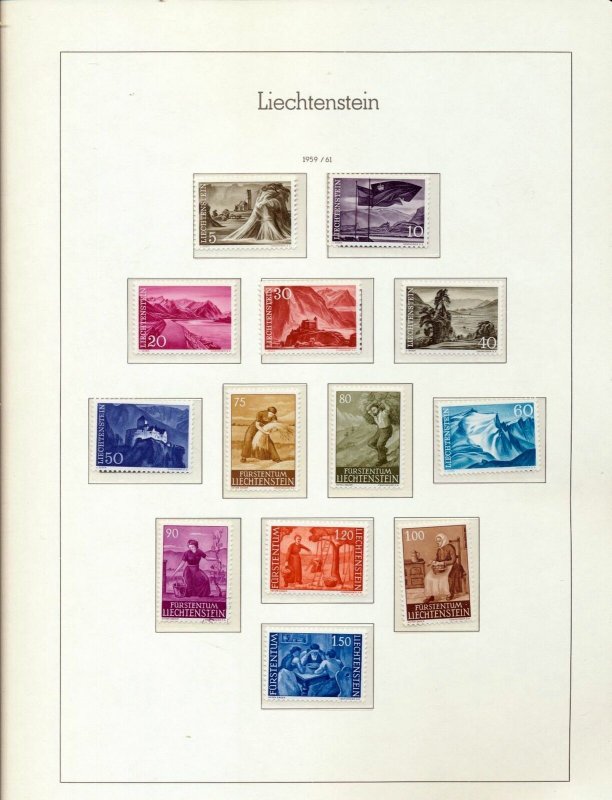 Liechtenstein 1959/64 MNH Europa Arms Art (60+Items) Seq222