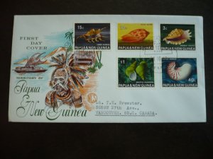 Postal History - Papua New Guinea - Scott# 266,270,272,276,278 - First Day Cover