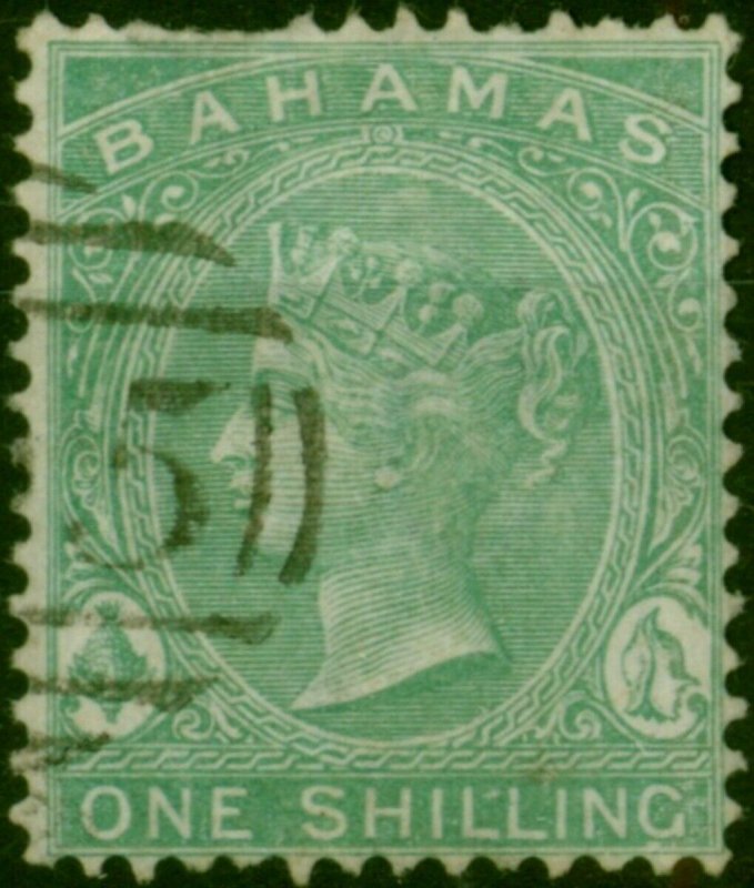 Bahamas 1863 1s Green SG39b Good Used