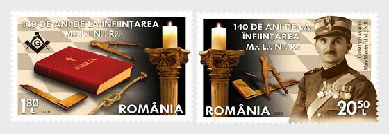 Stamps Romania 2020 - The National Grand Lodge of Romania, 140 Years Since its E