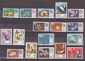 FIJI #240-256  mint NEVER HINGED flower boat bird snake butterfly fish