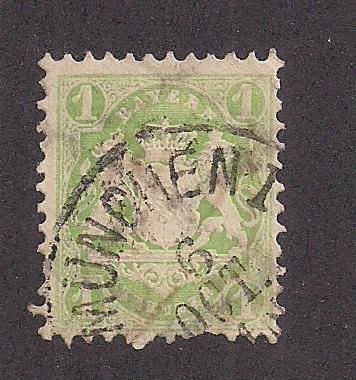 GERMAN STATES - BAVARIA SC# 15  F/U  1867