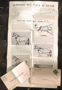 1910s Rome NY USA Commercial Cover Barnard Horse Harness To Gloversville