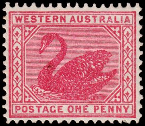 Western Australia Scott 90, Perf. 12.5 (1905) Mint H F, CV $18.00 M