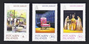 Pitcairn Silver Jubilee 3v 1977 MNH SC#160-162 SG#171-173