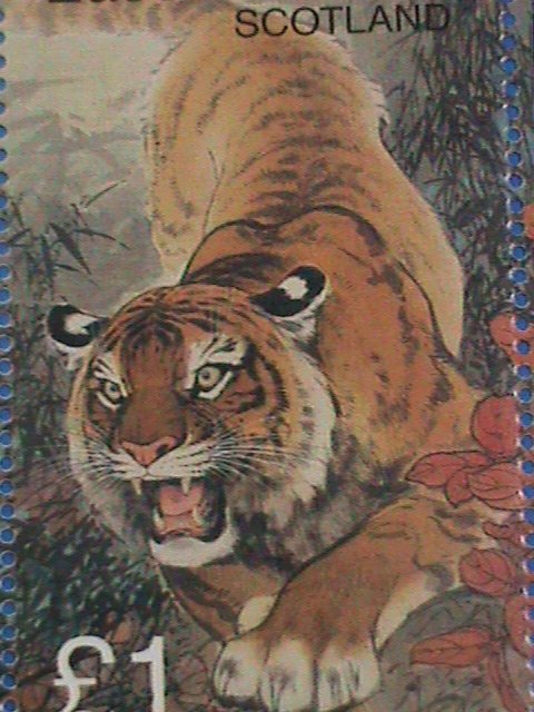 1998 SCOTLAND  STAMP: YEAR OF THE TIGER, MNH SOUVENIR  SHEET #2