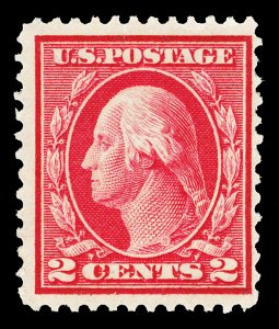 Scott 406 2c Washington Mint Fine Partial OG Cat $6.50