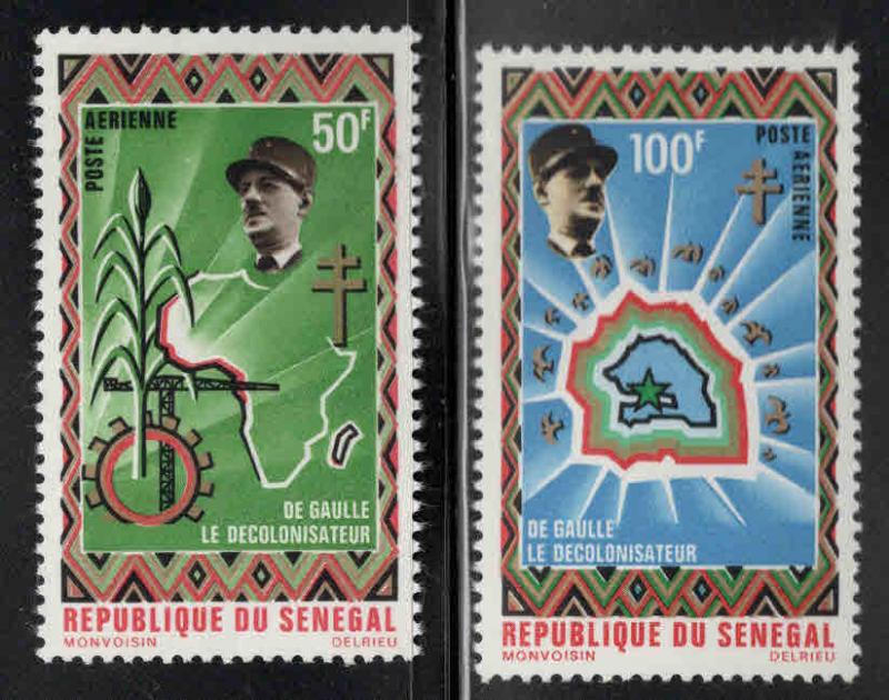 Senegal Scott C92-C93 MNH** Charles de Gaulle airmail set