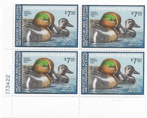 US RW 46 1979  Federal duck stamp  Plate block VF NH