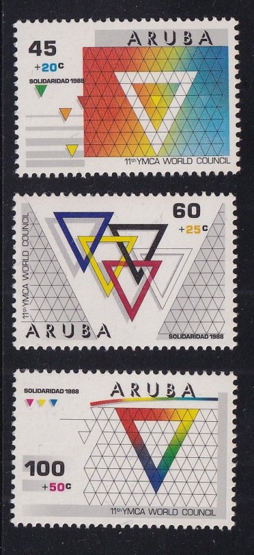 Aruba  #B10-B12  MNH  1988  YMCA