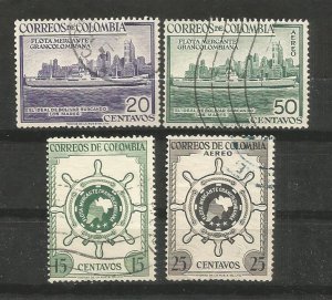Colombia #  636-637 , C 270-C 271   USED