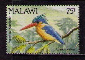 MALAWI Sc# 598k MH F Bird Malachite Kingfisher