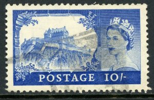 United Kingdom 1958 QE 10 Shilling Castle SG 538 VFU C728