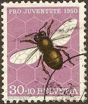 Switzerland - # B199 -Used- 1950 - Bee - 30c - SCV-13.50