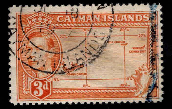 Cayman Islands Scott 106 Used Map stamp