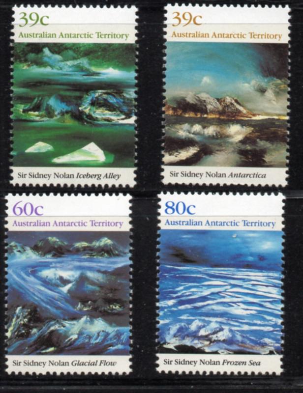 Australian Antarctic Territory Sc L77-80 1989 Paintins stamp set mint NH