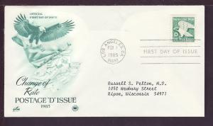 U.S. D Eagle 1985 PCS Typed FDC BIN 11116