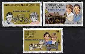 CONGO B. - 1982 - Birth of Prince William o/p - Perf 3v Set - M N H