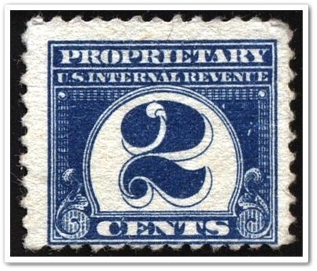 RB66 2¢ Proprietary Stamp (1919) Used