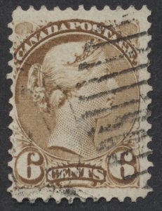 Canada #39 6c Small Queen F-VF Used Perf 12 A Tall Stamp!