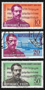Haiti SC 466-468 * Occide Jeanty Birth Centenary *  CTO * 1960