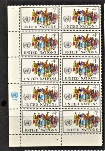 STAMP STATION PERTH United Nations # Block of 10 MNH 1976