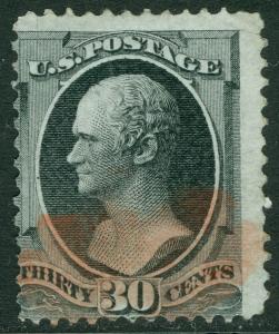 USA : 1870. Scott #154 Used. Nice appearance. PSAG Certificate. Catalog $300.00.
