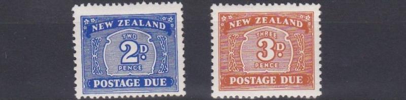 NEW ZEALAND  1946     S G  D46 - D47   VALUES TO 3D    MH  TONED GUM