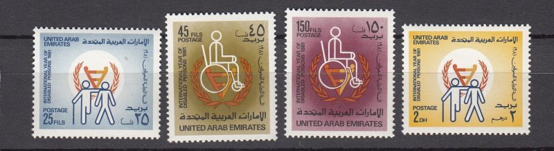 J28209 1981 united arab emirates set mnh #138-41 the disabled