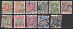 Iceland # 176-186, Short Set, Third Cat