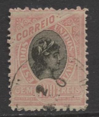 Brazil - Scott 116 - Definitive -1894 -Used - Single 100r Stamp