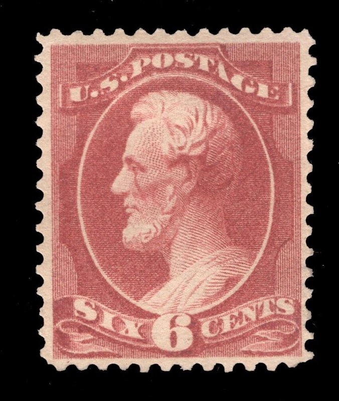 MOMEN: US STAMPS #208a DEEP BROWN RED MINT OG H SOUND VF CAT. $600 LOT #79977*