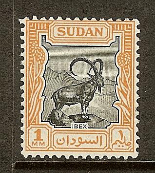 Sudan, Scott #98, 1m Nubian Ibex, MLH