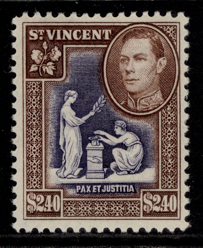 ST. VINCENT GVI SG176, $2.40 violet & brown, M MINT.