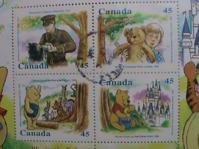 ​CANADA 1996 SC#  1621b  DISNEY CARTOON-WINNIE THE POOH USED-S/S- VF