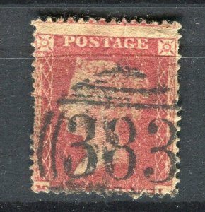 BRITAIN; 1850s early classic QV Penny Red issue fine used POSTMARK value