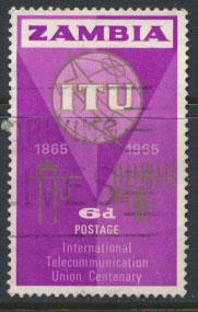 Zambia  SG 108 SC# 18   ITU  Used see scan