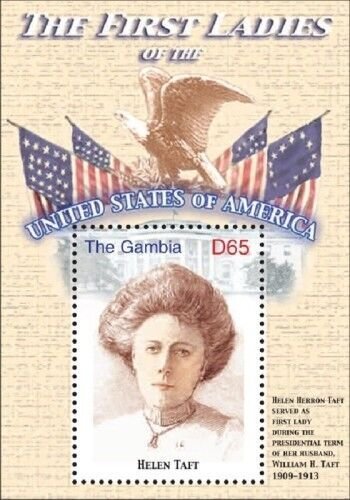 GAMBIA FIRST LADIES OF THE UNITED STATES - HELEN TAFT S/S MNH
