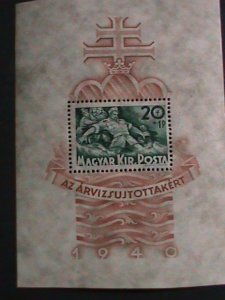 HUNGARY-1940 SC#B113 -82 YEARS OLD-SURTAX FOR NATIONAL AVIATION FUN-MNH S/S VF