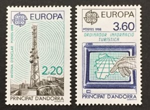 Andorra(FR) 1988 #363-4, Europa, MNH.