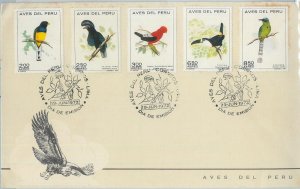 75747 - PERU - Postal History - FDC COVER - Birds 1972